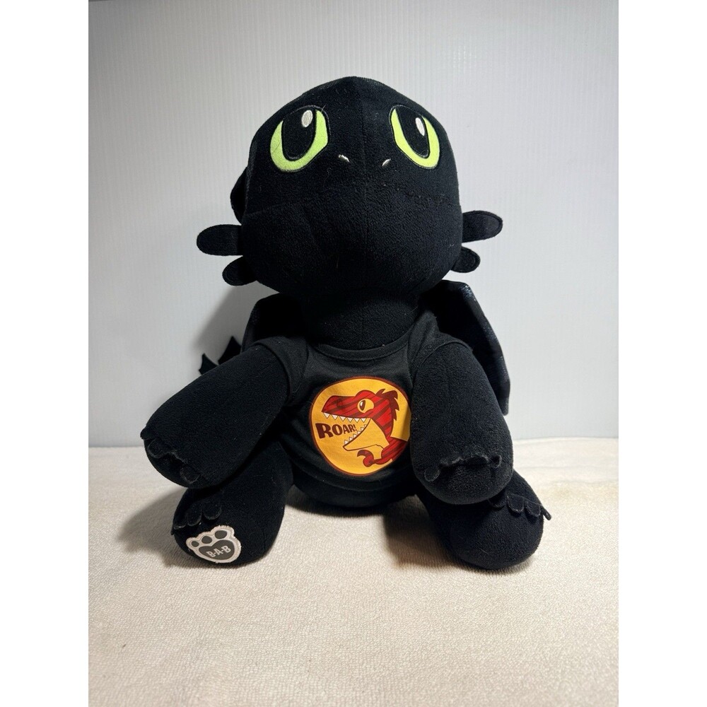 Build-A-Bear 2019 How to Train Your Dragon Toothless Plush with A Red Raptor Tee